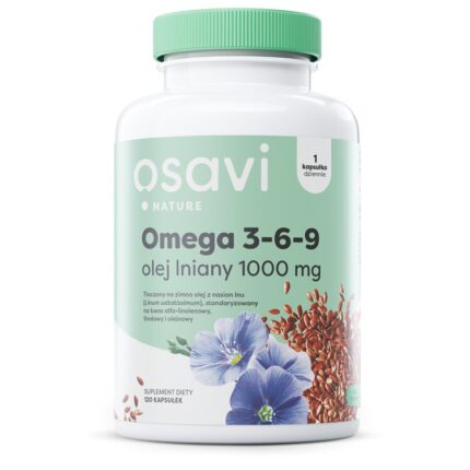 Omega 3-6-9 Olej Lniany, 1000mg - 120 softgels
