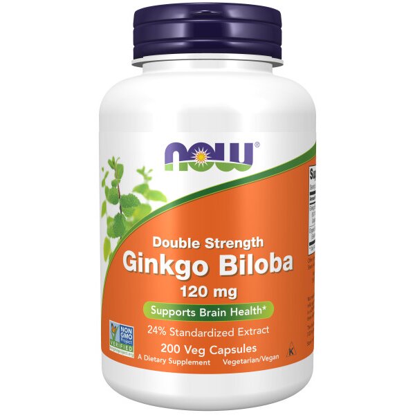 575454bc7266eab9c17274c2780edba8-1.jpg Ginkgo Biloba Double Strength, 120mg - 200 vcaps - obrazek 1