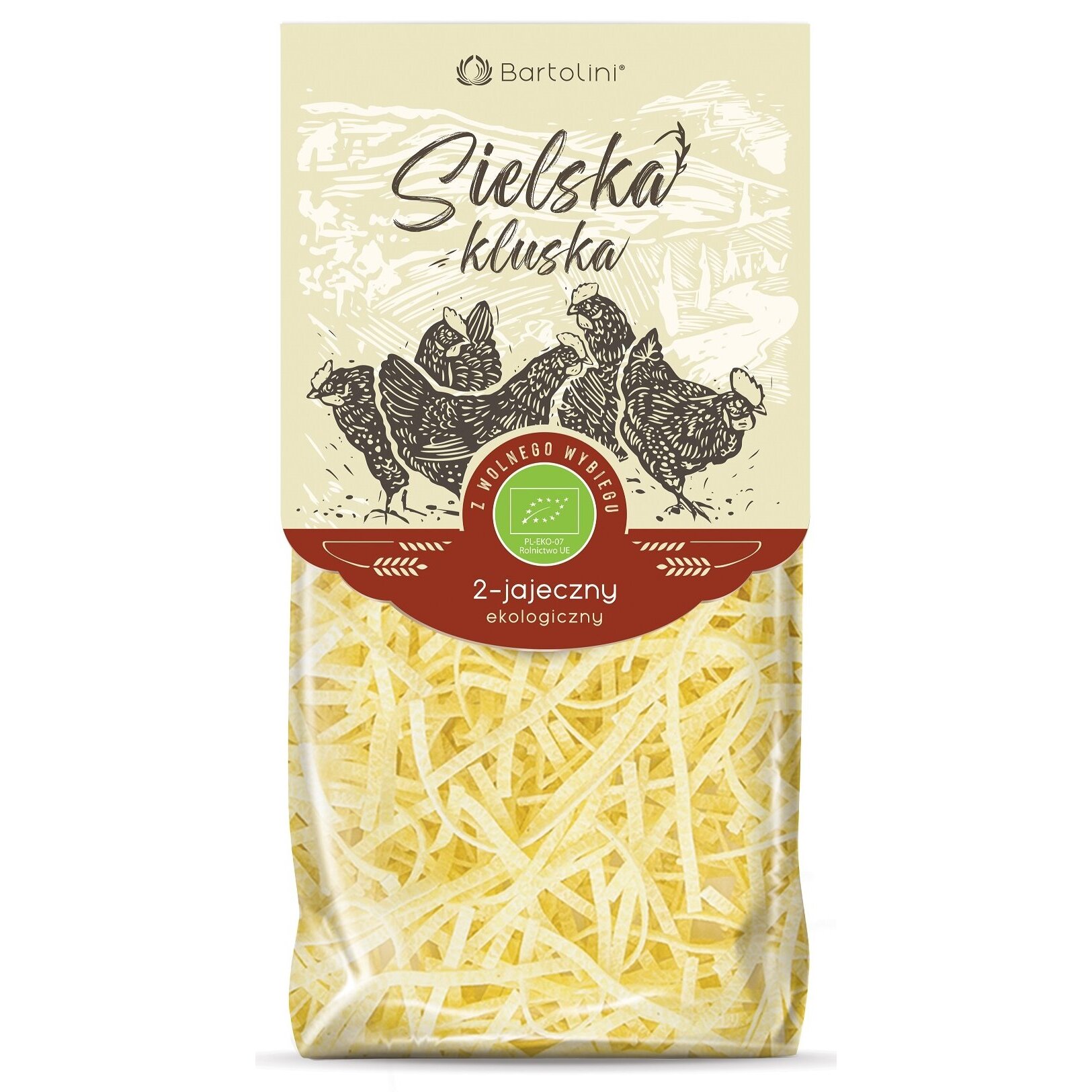 5901902001940-1.jpg MAKARON (2-JAJECZNY) KRAJANKA BIO 250 g - BARTOLINI (SIELSKA KLUSKA) - obrazek 1