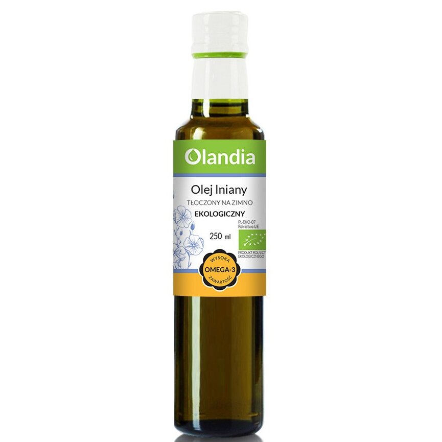 5902020648482-1.jpg OLEJ LNIANY TŁOCZONY NA ZIMNO BIO 250 ml - OLANDIA - obrazek 1