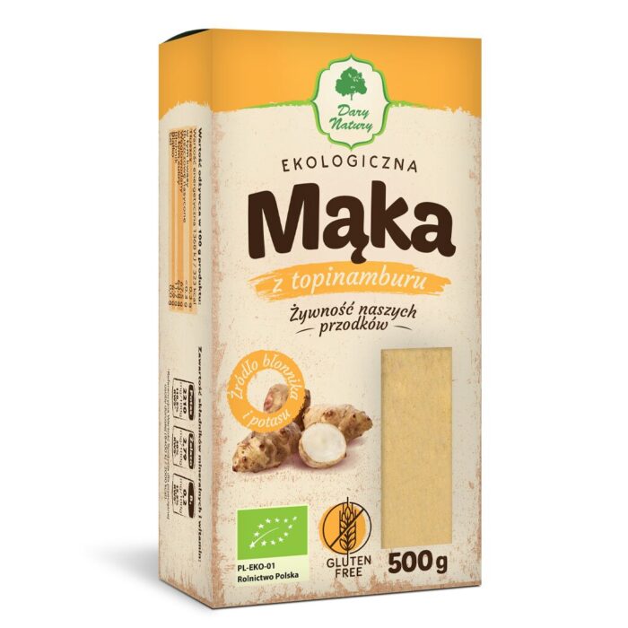 MĄKA Z TOPINAMBURU BEZGLUTENOWA BIO 500 g - DARY NATURY - obrazek 1