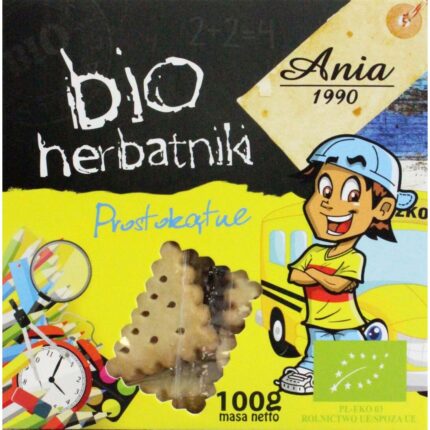 Herbatniki pszenne Prostokątne 100g ANIA BIO