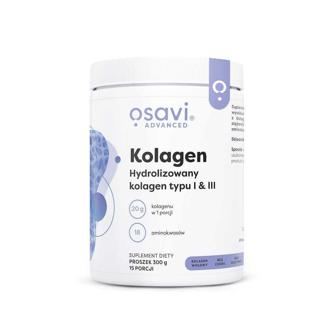 5904139921517-1.jpg KOLAGEN HYDROLIZOWANY BEZGLUTENOWY W PROSZKU 300 g - OSAVI - obrazek 1