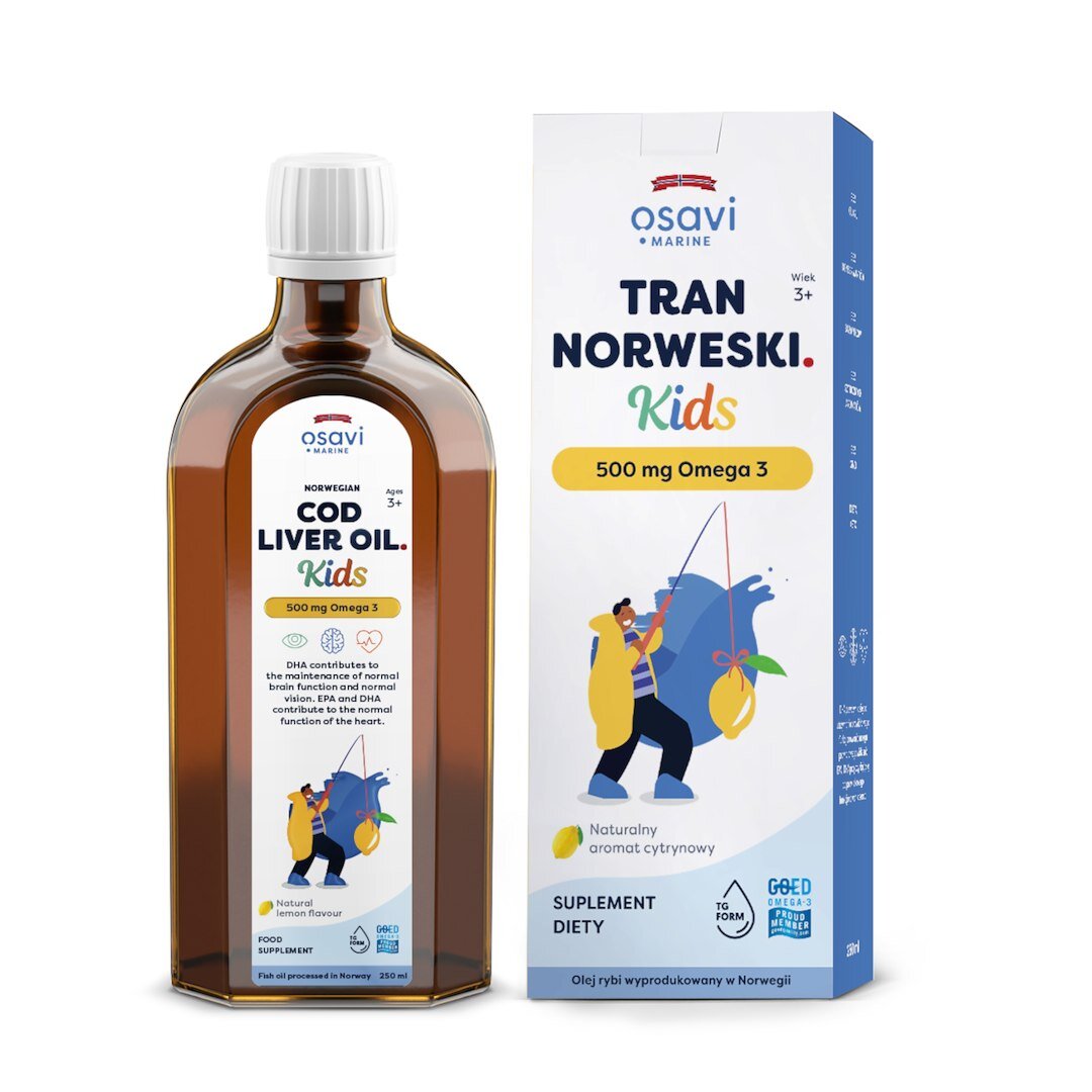5904139922897-1.jpg TRAN NORWESKI OMEGA-3 (500 mg) DLA DZIECI OD 3 ROKU O SMAKU CYTRYNOWYM 250 ml - OSAVI - obrazek 1