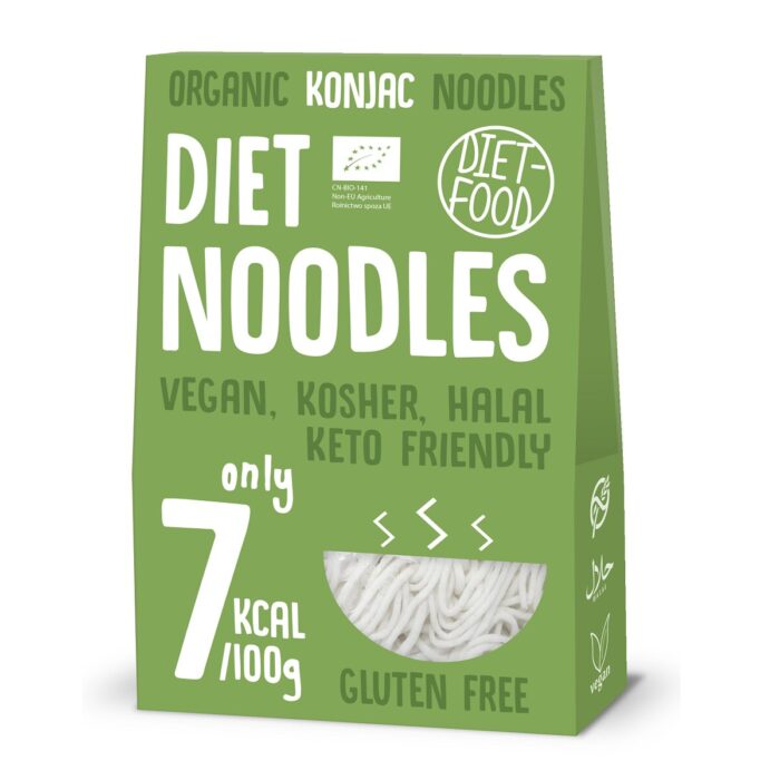 MAKARON (KONJAC) NOODLE BEZGLUTENOWY BIO 385 g (300 g) - DIET-FOOD - obrazek 1