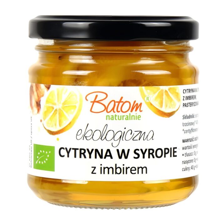 CYTRYNA Z IMBIREM W SYROPIE BIO 220 g (90 g) - BATOM - obrazek 2