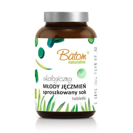 Młody jęczmień sproszkowany sok 500mg tabletki 240szt. BATOM BIO - suplement diety - najlepiej spożyć przed: 27.11.2025
