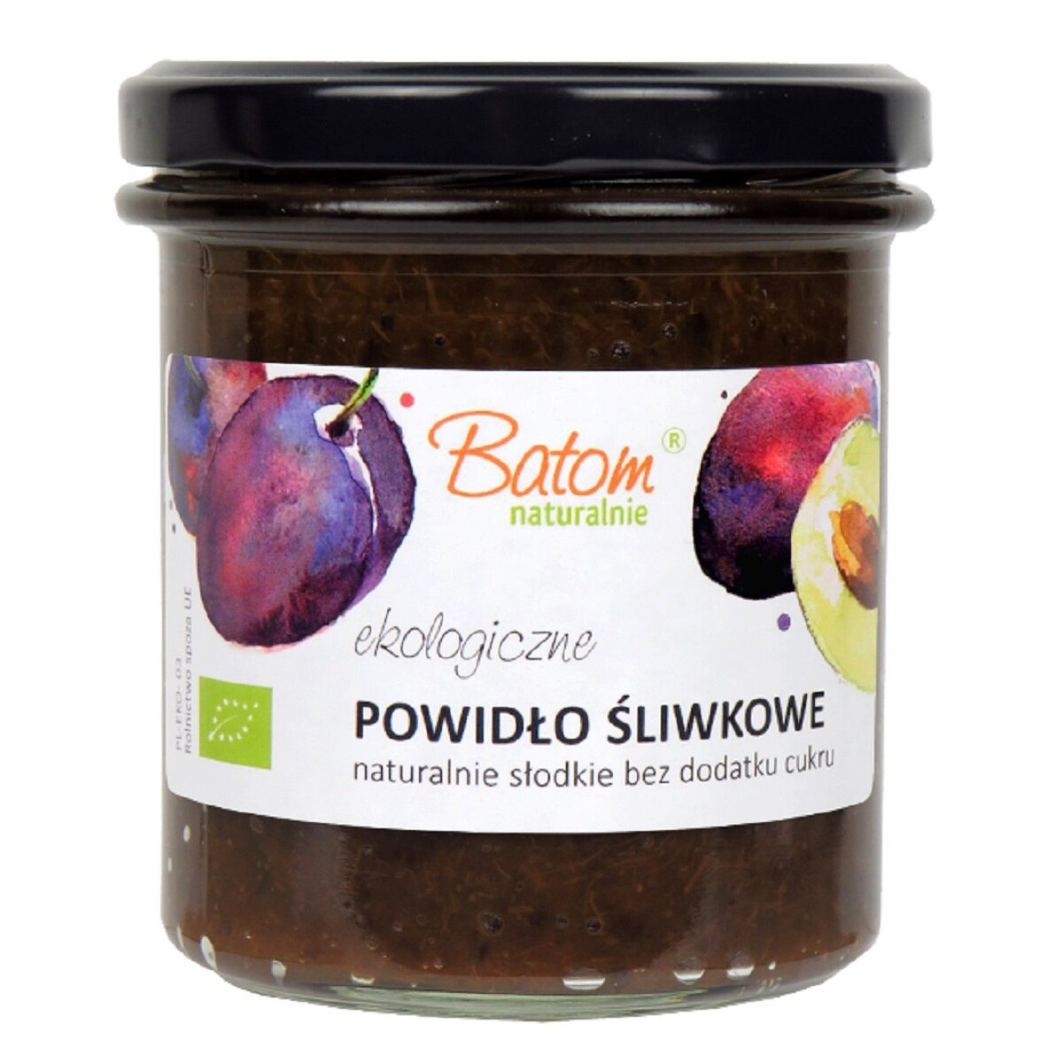 5907709956025-1.jpg POWIDŁA ŚLIWKOWE BEZ DODATKU CUKRÓW BIO 340 g - BATOM - obrazek 1