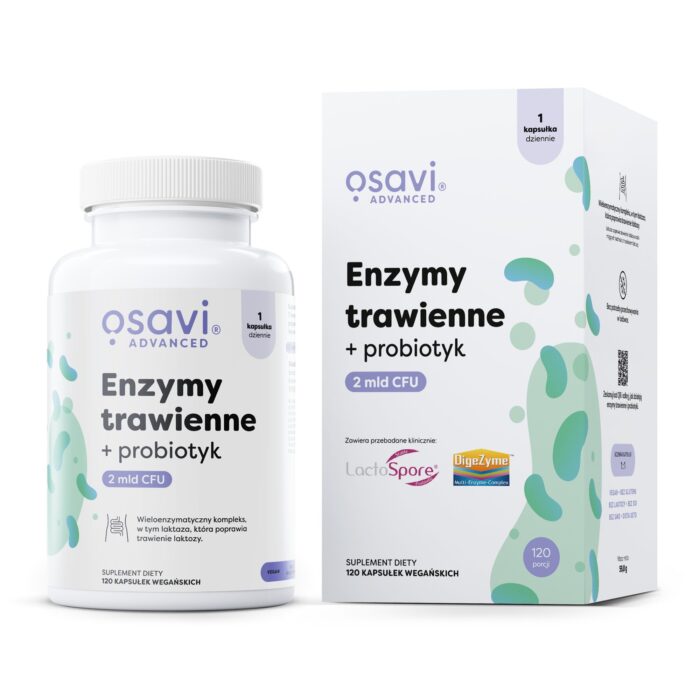 Enzymy trawienne + probiotyk - 120 vegan caps - obrazek 1