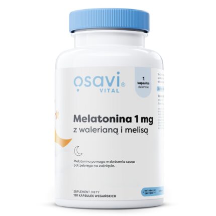 Melatonina z Walerianą i Melisą, 1mg - 120 vegan caps