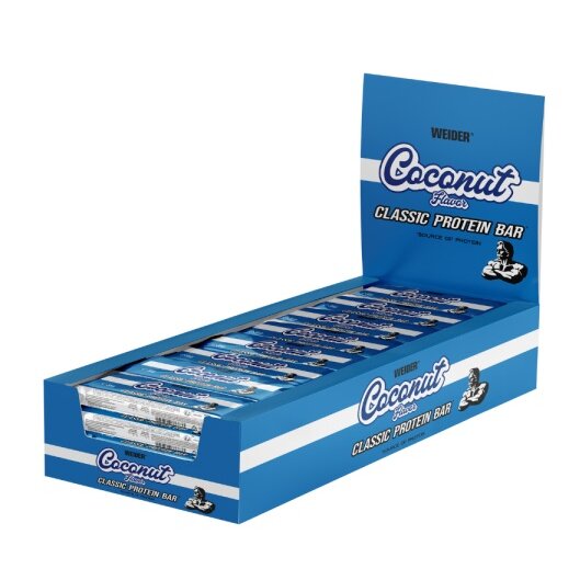5e7ad7d96b9f4268f9b96035f8a8beed_3-1.jpg Classic Protein Bar, Coconut - 24 x 35g - obrazek 1