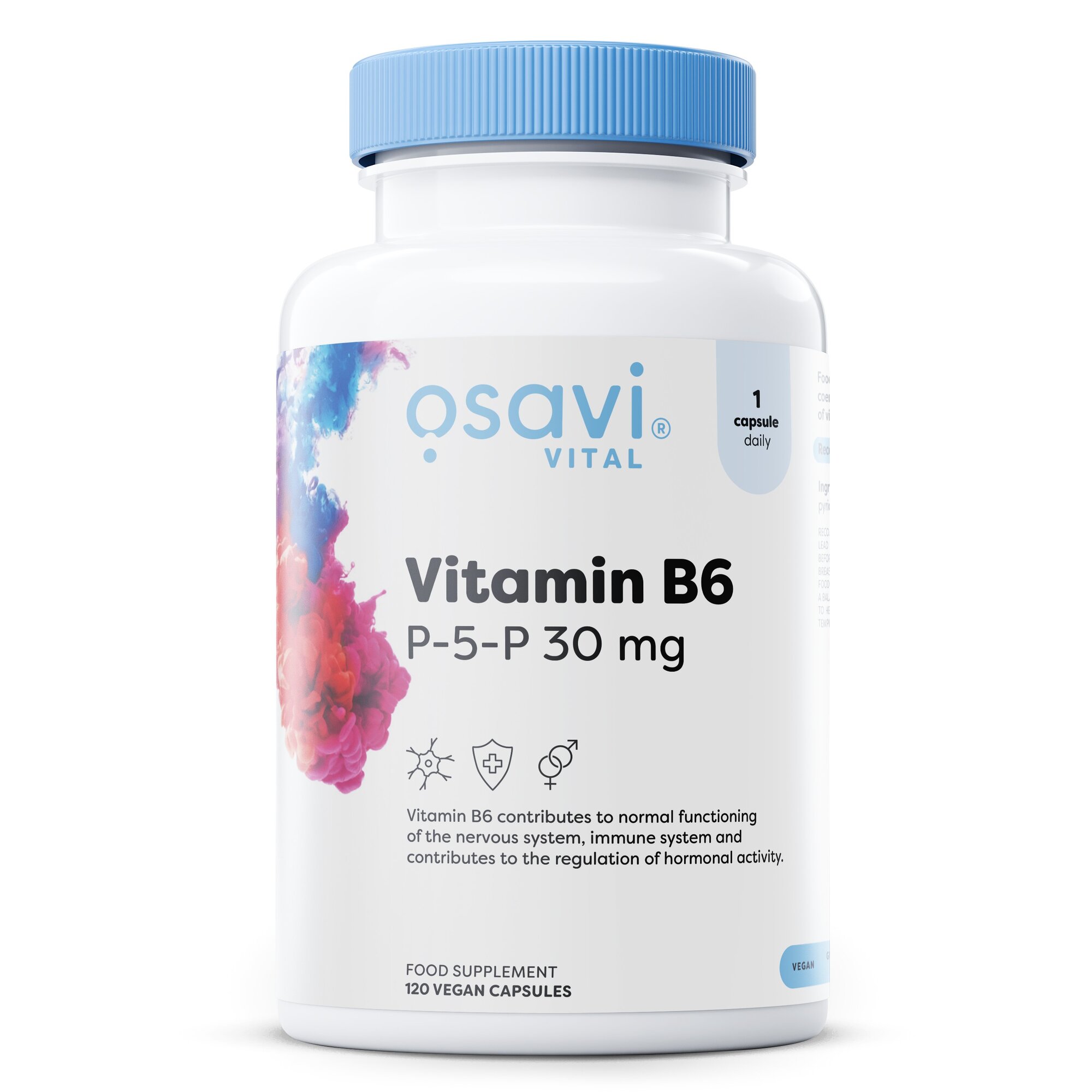62ce594e61428d28f2ba49794678c747-1.jpg Vitamin B6 - P-5-P, 30mg - 120 vegan caps - obrazek 1
