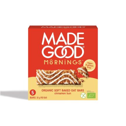 Miękkie batoniki owsiane z cynamonem bezglutenowe 5 x 30g MADEGOOD BIO