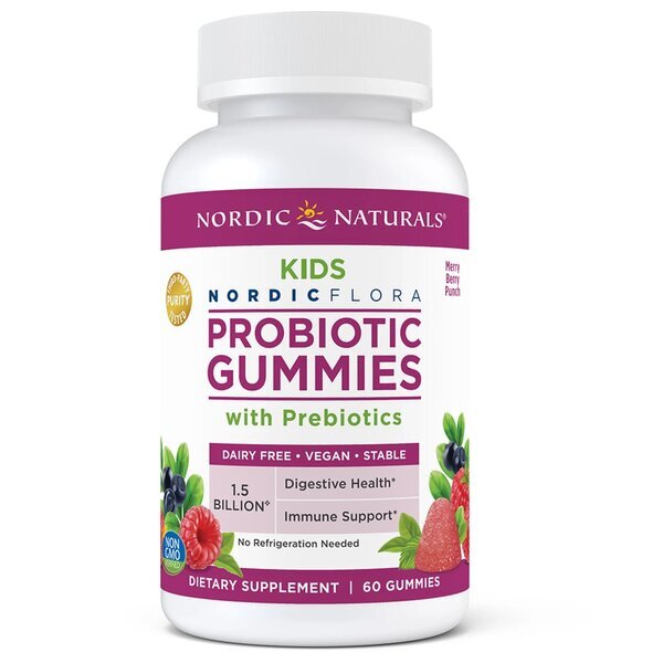 68d5b8cf2f3aafe433dfc10e93727c52-1.jpg Probiotic Gummies Kids, Merry Berry Punch - 60 gummies - obrazek 1