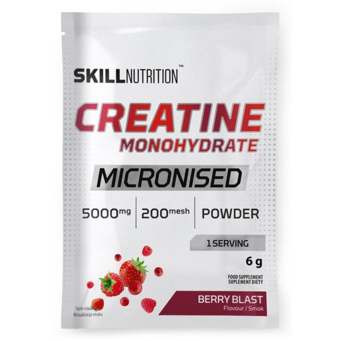 Micronised Creatine Monohydrate, Berry Blast - 6 grams (1 serving) - obrazek 1