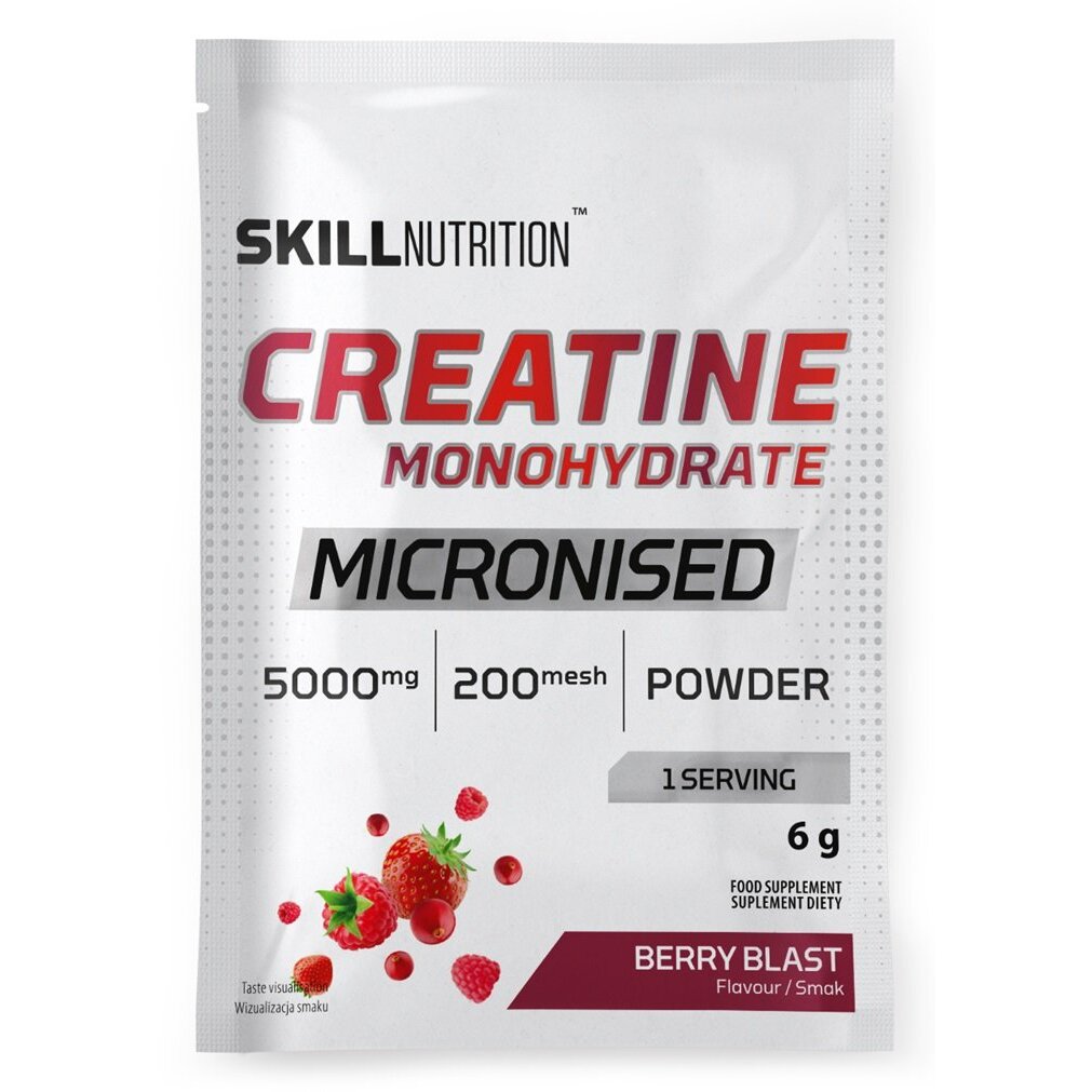694e26c3a79af9daf1721c3ba72390b7-1.jpg Micronised Creatine Monohydrate, Berry Blast - 6 grams (1 serving) - obrazek 1
