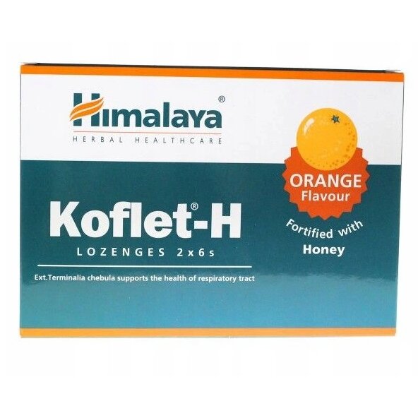 69c1d88808ecbf3643a2c3c043164142-1.jpg Koflet-H, Orange - 12 lozenges - obrazek 1