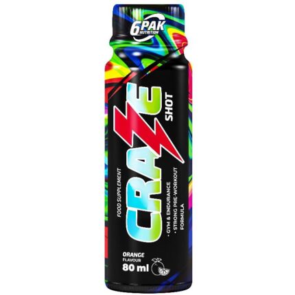 6PAK Craze Shot przedtreningowy pomarańczowy - 80 ml