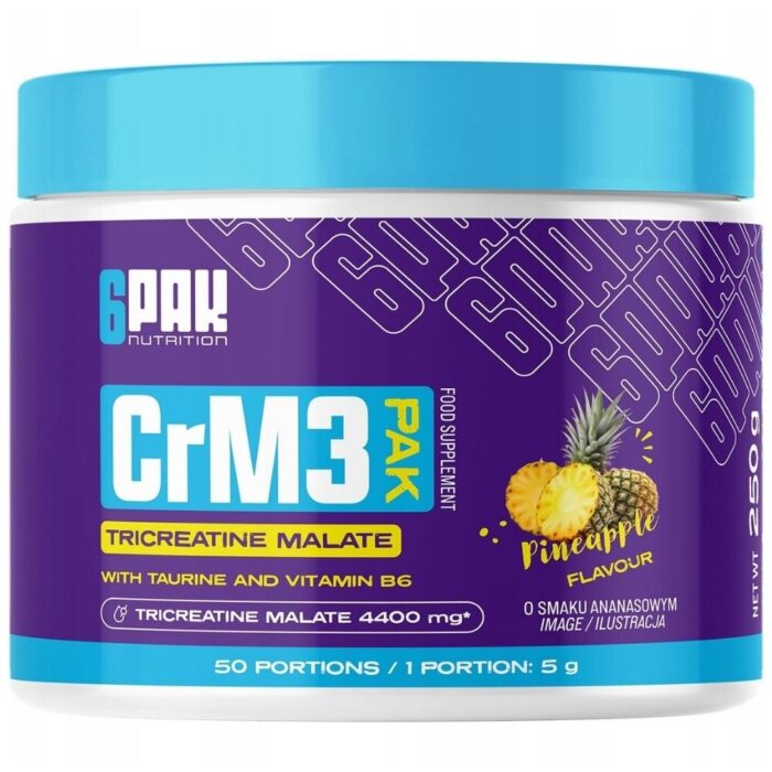 6PAK CrM3 PAK Kreatyna w proszku ananasowa - 250 g - obrazek 1