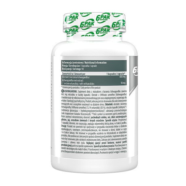 6p48-2-1.jpg 6PAK Ashwagandha 666 mg - 90 kapsułek - obrazek 3