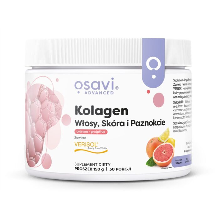 Kolagen (Włosy Skóra i Paznokcie), Cytryna & Grejpfrut - 150 grams - obrazek 1