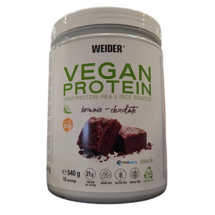 72cade19873cca28074ff1acaa5a8916-1.jpg Vegan Protein, Brownie Chocolate - 540 grams - obrazek 1