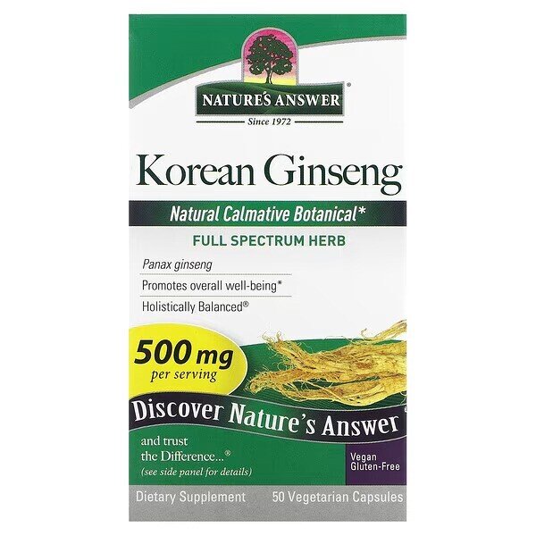 7931cd90c17c4eb04d74ed81b316fdd7-1.jpg Korean Ginseng, 500mg - 50 vcaps - obrazek 1
