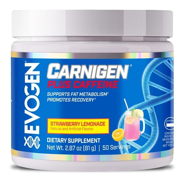 7949fe6399633c0e4de9baf69755724f-1.jpg Carnigen Plus Caffeine, Strawberry Lemonade - 81 grams - obrazek 1