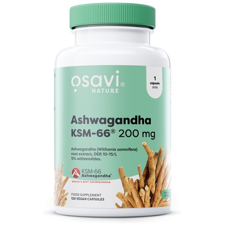 7b0b16593b5405a52fa8f2396530d48f-1.jpg Ashwagandha KSM-66, 200mg - 120 vegan caps - obrazek 1