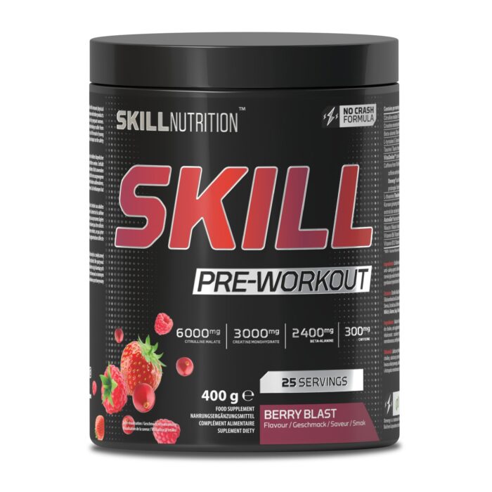 Skill Pre-Workout, Berry Blast - 400 grams - obrazek 1