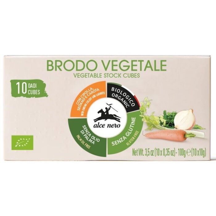 BULION - KOSTKI WARZYWNE BIO (10 x 10 g) 100 g - ALCE NERO - obrazek 1