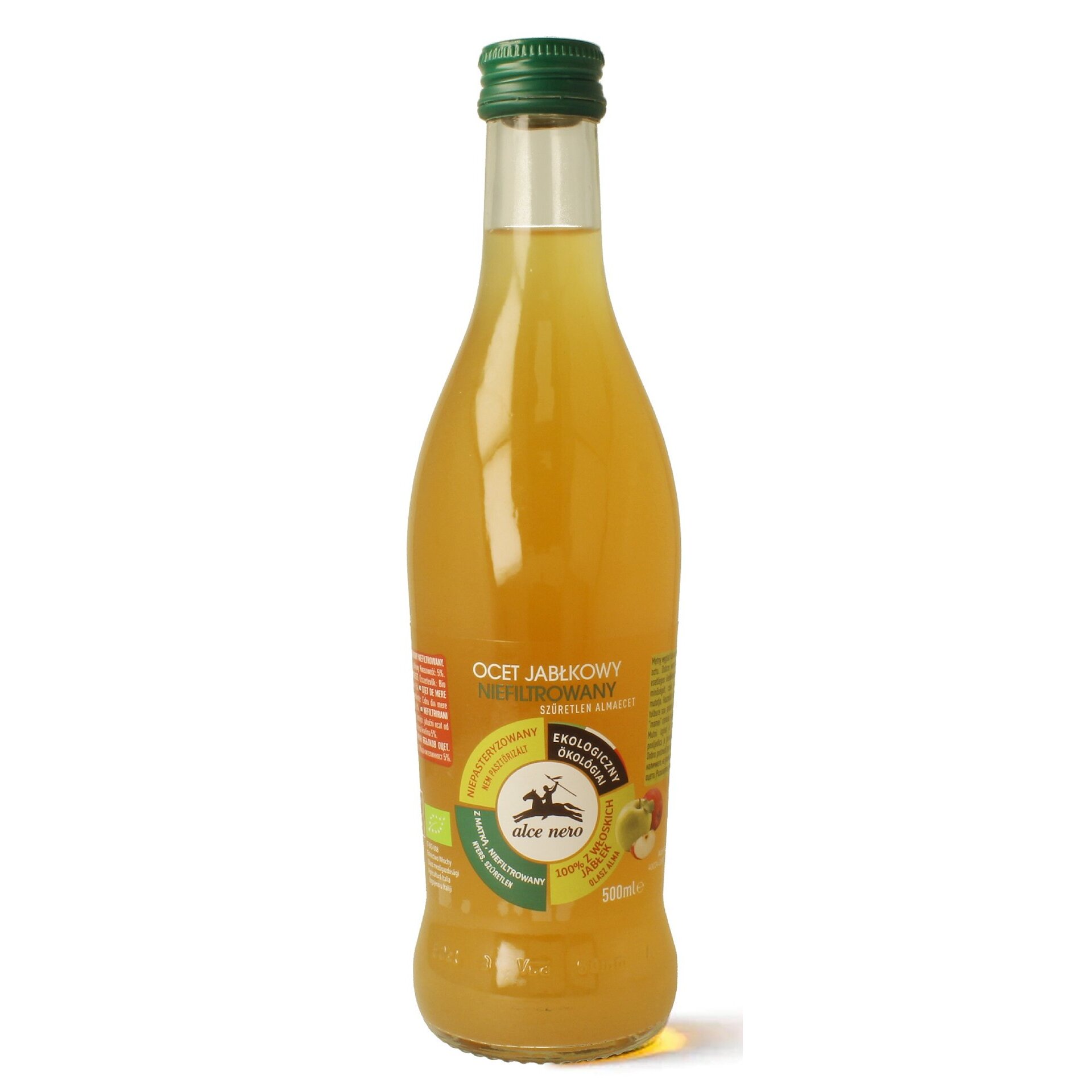 8009004812031-1.jpg OCET JABŁKOWY 5 % NIEFILTROWANY BIO 500 ml - ALCE NERO - obrazek 1