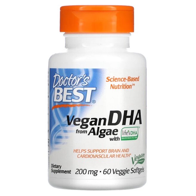 809a13337f8259b55b5fa026b0e71164-1.jpg Vegan DHA from Algae, 200mg - 60 veggie softgels - obrazek 1