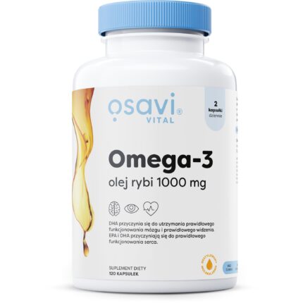 Omega-3 Olej Rybi Molecularly Distilled, 1000mg - 120 softgels