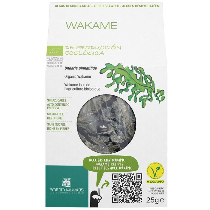 ALGI MORSKIE SUSZONE - WAKAME BIO 25 g - PORTO MUINOS - obrazek 1
