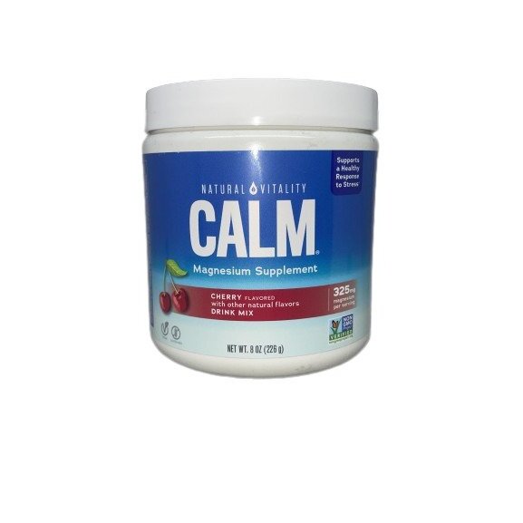 84994702b26a40c64cad495e7f70e833-1.jpg Calm Magnesium Powder, Cherry - 226 grams - obrazek 1