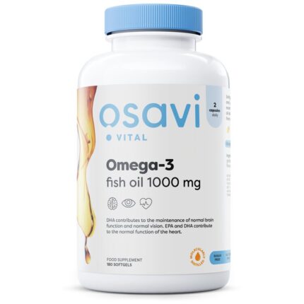 Omega-3 Fish Oil Molecularly Distilled, 1000mg (Lemon) - 180 softgels