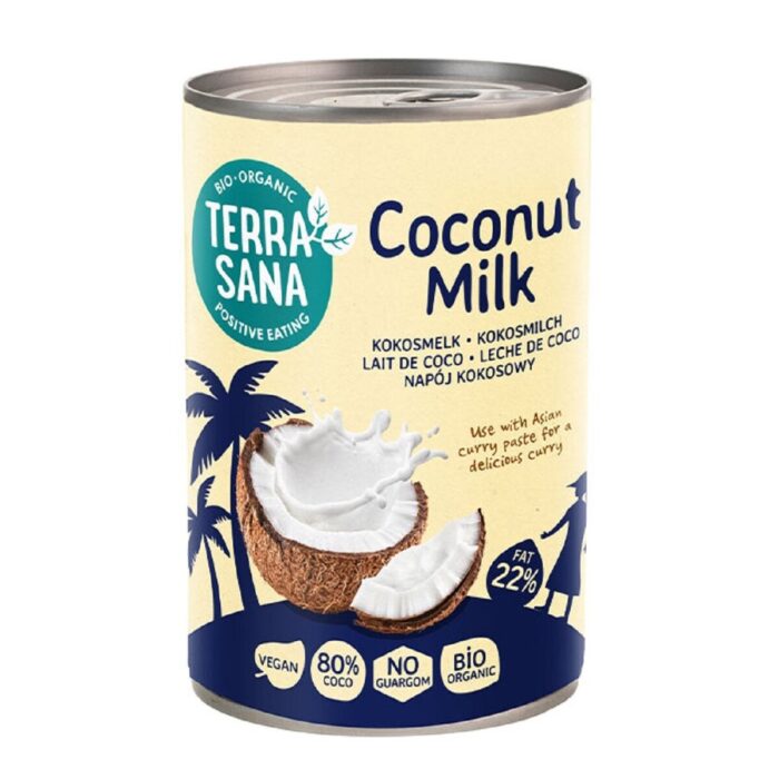 COCONUT MILK - NAPÓJ KOKOSOWY BEZ GUMY GUAR (22 % TŁUSZCZU) BIO 400 ml - TERRASANA - obrazek 1