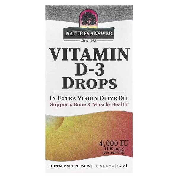 88aff1bf64af32c0df0854924e9a3784-1.jpg Vitamin D-3 Drops, 4000IU - 15 ml. - obrazek 1