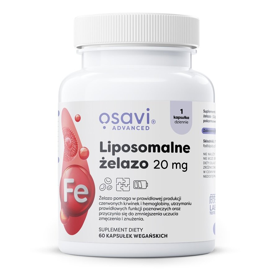 88c41a7644e627648cc178a5af167031-1.jpg Liposomalne Żelazo, 20mg - 60 vegan caps - obrazek 1