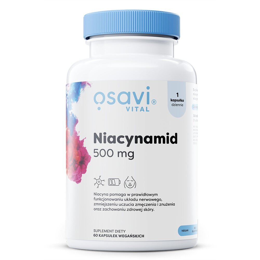 8a8e13deff8da3bed7b78833dea65f32-1.jpg Niacynamid, 500mg - 60 vegan caps - obrazek 1