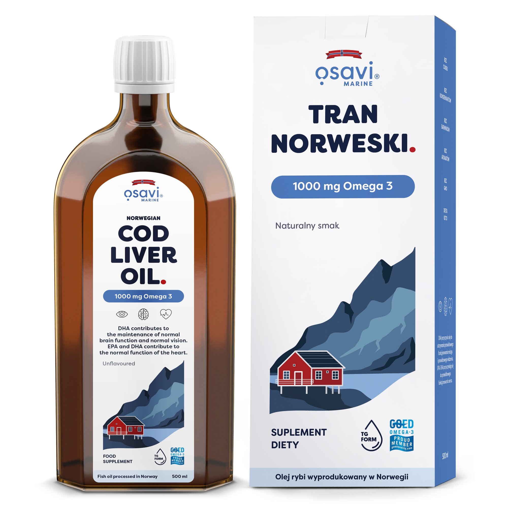 8f7b52d07a8e236b7e7efeeddb39fa19-1.jpg Tran Norweski, 1000mg Omega 3 (Naturalny) - 500 ml. - obrazek 1