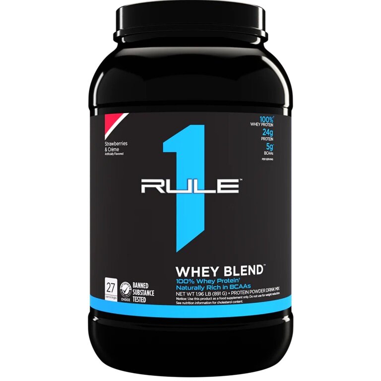 959c38c244753ce37747201bad22912a-1.jpg R1 Whey Blend, Strawberries & Creme (EAN 196671004925) - 891 grams - obrazek 1