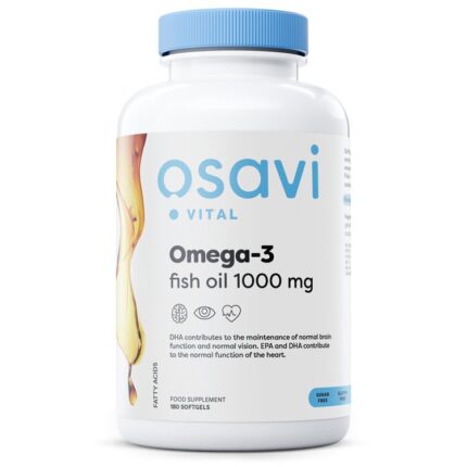 Omega-3 Fish Oil Molecularly Distilled, 1000mg - 180 softgels