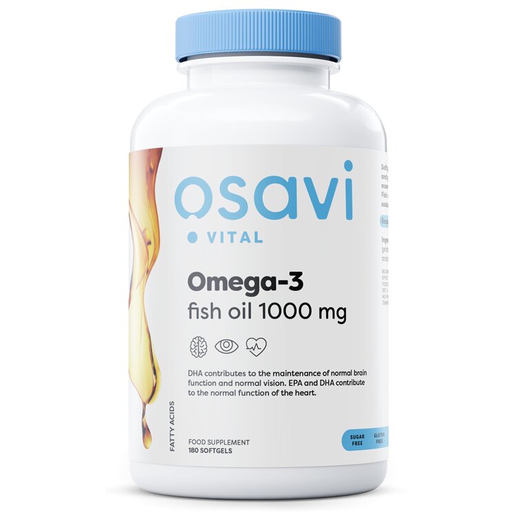 9a4a1a3995170bdb8688e9eb5e02c7bc-1.jpg Omega-3 Fish Oil Molecularly Distilled, 1000mg - 180 softgels - obrazek 1
