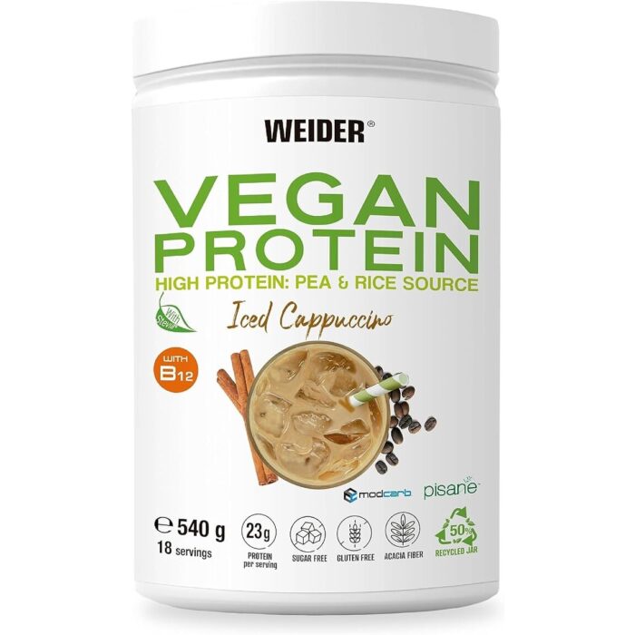 Vegan Protein, Iced Cappuccino - 540 grams - obrazek 1