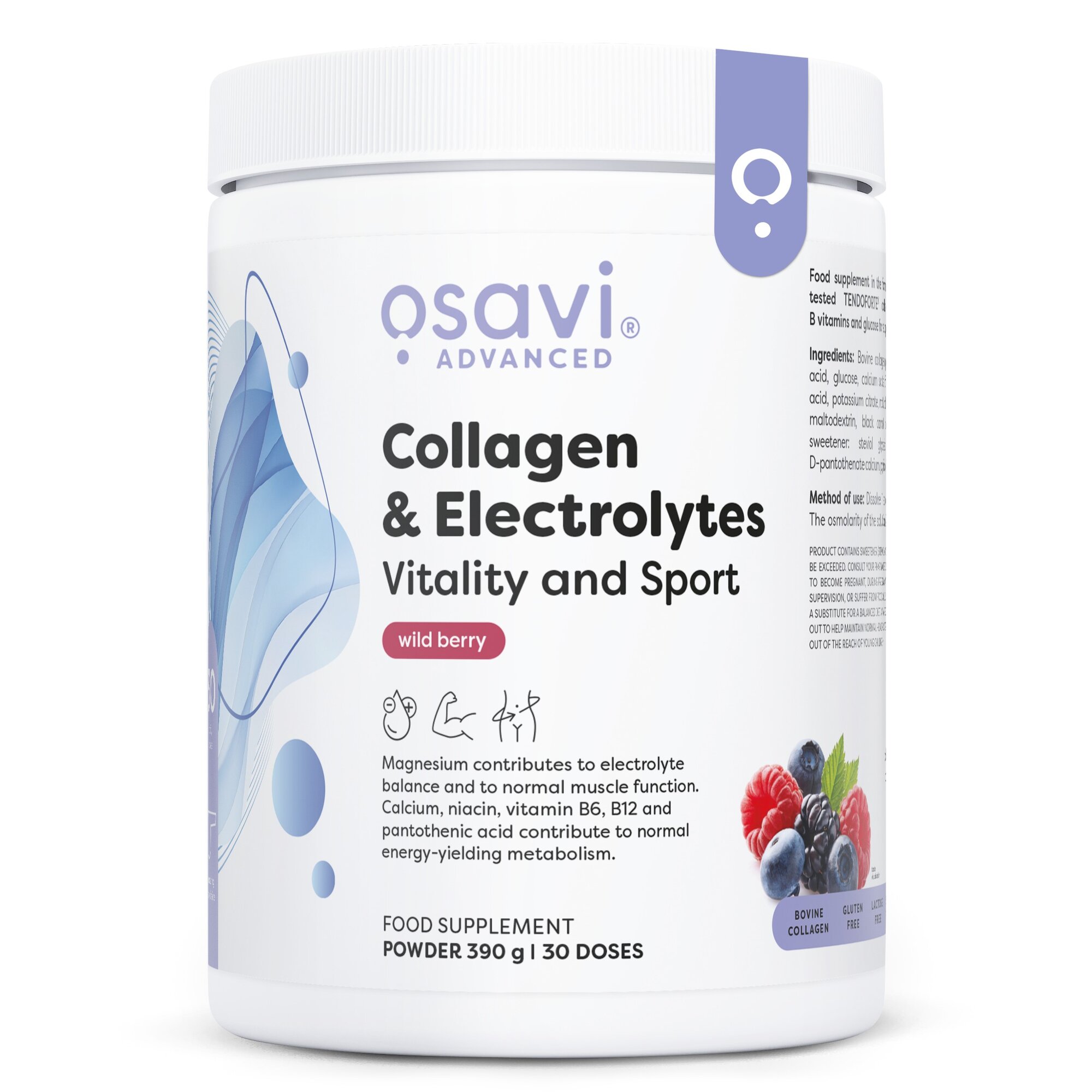 9d0899c1f1b876c81847a0a08cd6b9fe-1.jpg Collagen Electrolytes Vitality and Sport, Wild Berry - 390 grams - obrazek 1