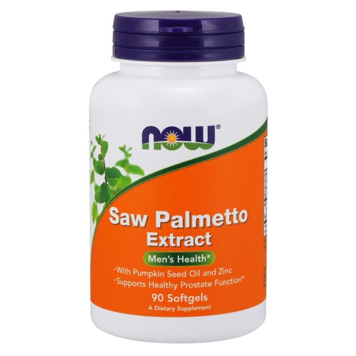 Saw Palmetto Extract with Pumpkin Seed Oil and Zinc, 80mg - 90 softgels - obrazek 2