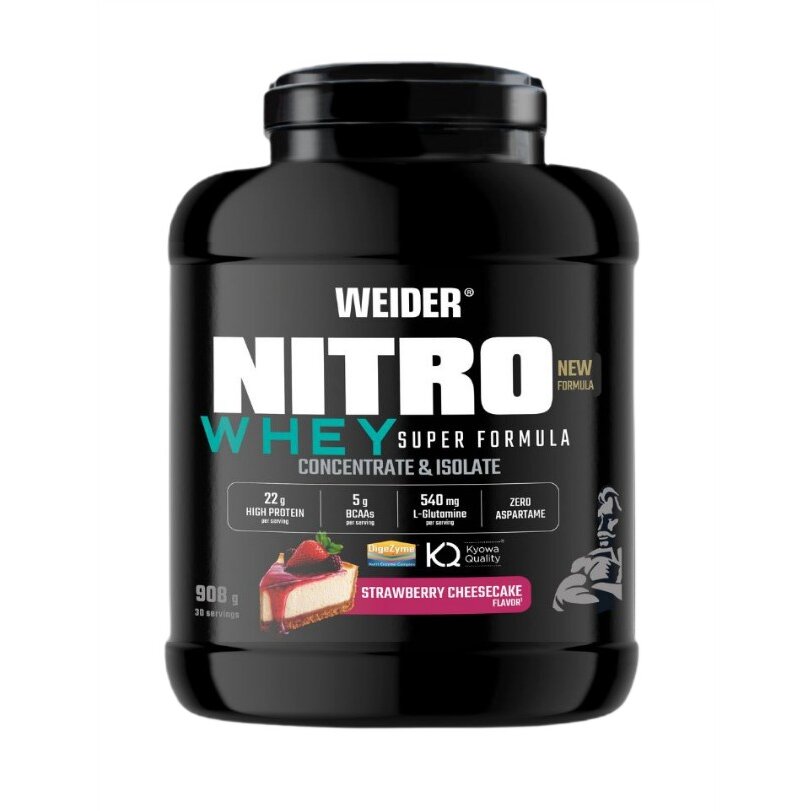 9f3c112e51ac0ab2bac5224db50bf16b-1.jpg Nitro Whey Super Formula, Strawberry Cheesecake - 908 grams - obrazek 1