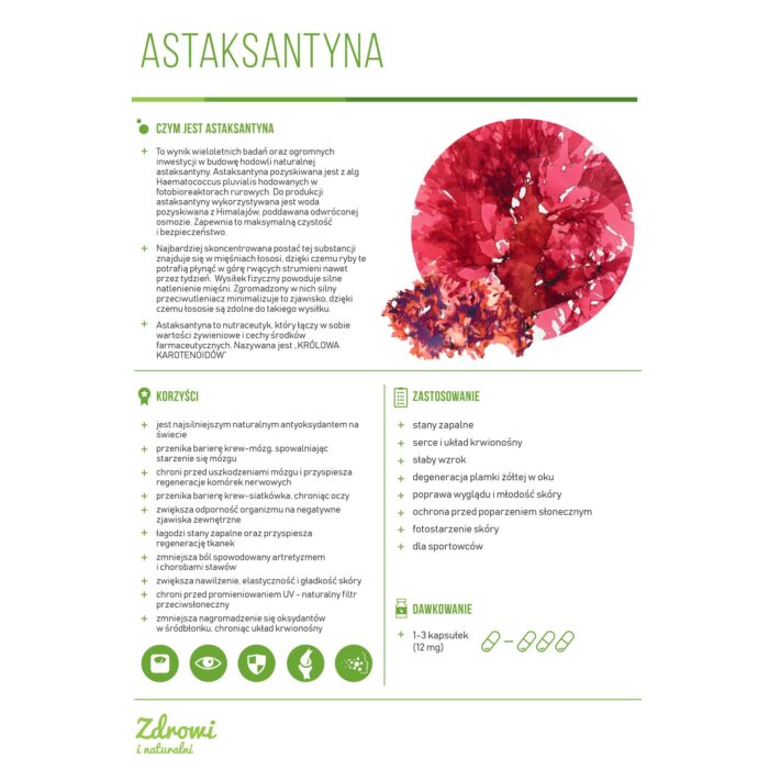 AstaZine® Astaksantyna 12mg 60 kaps. - obrazek 2